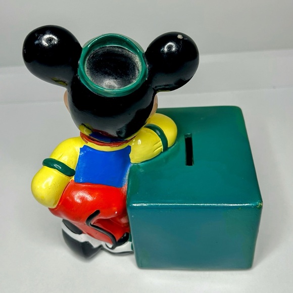 Vintage 1980s Disney Mickey Mouse Piggy Bank Money Safe - Picture 7 of 9